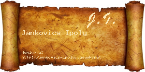 Jankovics Ipoly névjegykártya